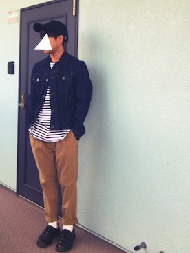 「BEAUTY&YOUTH UNITED ARROWS」｜「アイテム（デニムジャケット）」を使った、SHUNさん（メンズ・163cm）の春コーディネート