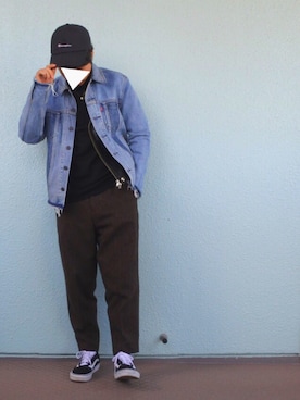 「BEAUTY&YOUTH UNITED ARROWS」｜「アイテム（デニムジャケット）」を使った、SHUNさん（メンズ・163cm）の冬コーディネート