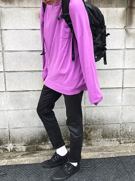 心に強く訴える紫 ロンt メンズ コーデ 人気のファッションスタイル