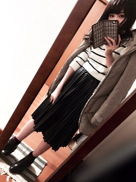 「ダウンコート」｜「アイテム（ブーティ）」を使った、working-poor-mai*さん（レディース・163cm）の冬コーディネート