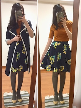 「リブT」｜「アイテム（トレンチコート）」を使った、working-poor-mai*さん（レディース・163cm）の春コーディネート