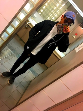 「Timberland（ティンバーランド）のアイテム（キャップ）」を使った、ちゃんやま。さん（メンズ・175cm）の春コーディネート
