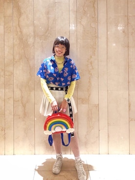 「UNIF（ユニフ）のアイテム（バッグ）」を使った、Jennifer🦄さん（レディース・164cm）の春コーディネート