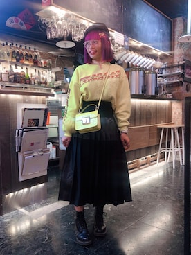 「アイテム（チョーカー、ピンク系）」を使った、Jennifer🦄さん（レディース・164cm）の冬コーディネート
