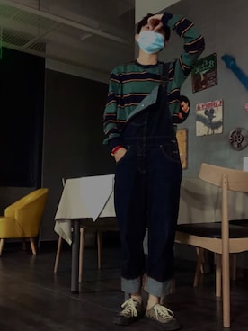 「EXCELSIOR（エクセルシオール）のアイテム」を使った、丁几何さん（メンズ・165cm）の春コーディネート