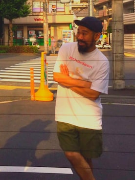 「RICHARDSON（リチャードソン）のアイテム（トップス）」を使った、ONTKCさん（メンズ・168cm）の夏コーディネート