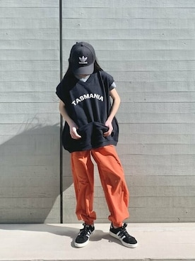 「こども ビームス（コドモビームス）のアイテム（帽子）」を使った、こども ビームスさん（キッズ・149cm）の春コーディネート