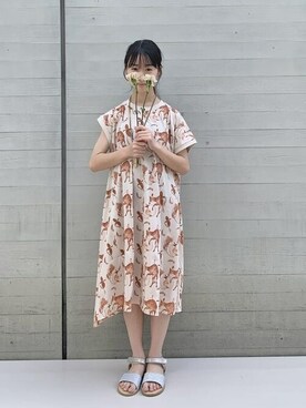 「こども ビームス（コドモビームス）のアイテム（ワンピース/ドレス）」を使った、こども ビームスさん（キッズ・149cm）の夏コーディネート