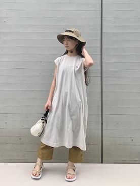 「こども ビームス（コドモビームス）のアイテム（ワンピース/ドレス）」を使った、こども ビームスさん（キッズ・149cm）の夏コーディネート