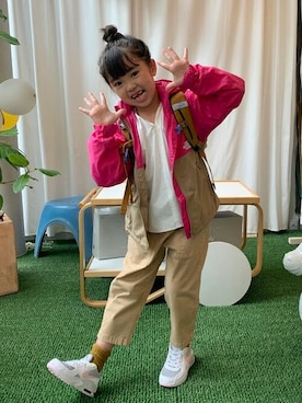 「こども ビームス（コドモビームス）のアイテム（ブルゾン）」を使った、こども ビームスさん（キッズ・120cm）の秋コーディネート