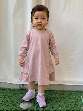 「こども ビームス（コドモビームス）のアイテム（ワンピース/ドレス）」を使った、こども ビームスさん（キッズ・87cm）の秋コーディネート