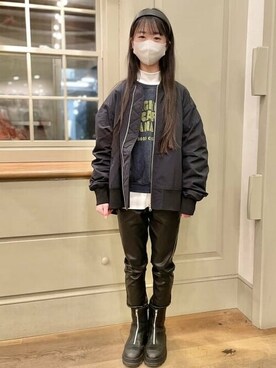 「こども ビームス（コドモビームス）のアイテム（ジャケット/アウター）」を使った、こども ビームスさん（キッズ・151cm）の冬コーディネート