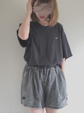 「NIKE（ナイキ）のアイテム（デニムパンツ）」を使った、SUZUさん（レディース・160cm）の夏コーディネート