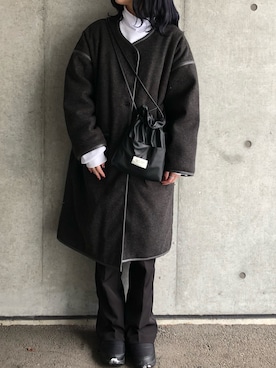 「northface」｜「アイテム（スラックス）」を使った、SUZUさん（レディース・158cm）の冬コーディネート