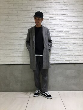 「JOURNAL STANDARD relume（ジャーナルスタンダード　レリューム）のアイテム（チェスターコート）」を使った、miyazakiさん（メンズ・175cm）の秋コーディネート