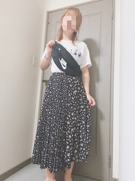 「ピーナッツ(PEANUTS)」｜Chikkoさん（レディース・158cm）の夏コーディネート