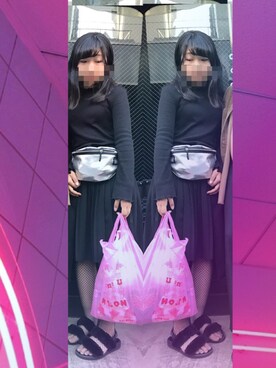 「アイテム（ボディバッグ/ウエストポーチ、シルバー系）」を使った、☁☂﻿m⃒i⃒y⃒u⃒☂﻿☁　　さん（レディース・157cm）の春コーディネート