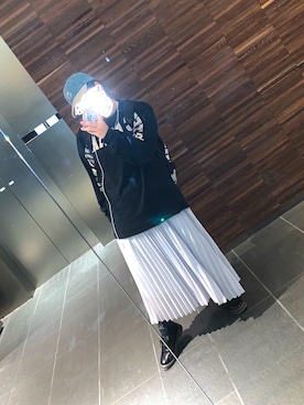 「HYSTERIC GLAMOUR（ヒステリックグラマー）のアイテム（スウェット、ブラック系）」を使った、miyuさん（レディース）の秋コーディネート