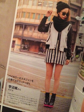 「AVAN LILY（アヴァンリリィ）のアイテム（その他アウター）」を使った、蓼沼 楓 ( かえぴょん )さん（レディース・168cm）の夏コーディネート