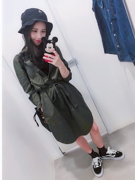 「LESS（レス）のアイテム（帽子）」を使った、Anitaさん（レディース・154cm）の秋コーディネート