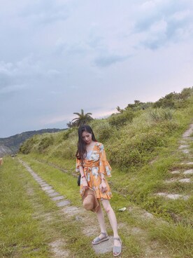 「flower」｜「アイテム（帽子）」を使った、Anitaさん（レディース・154cm）の秋コーディネート