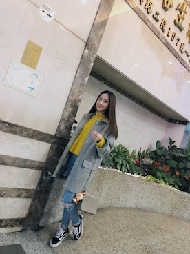 「gray」｜「アイテム（ジャケット/アウター）」を使った、Anitaさん（レディース・154cm）の冬コーディネート