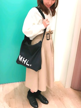 「ショート丈トップス」｜「アイテム（その他シューズ）」を使った、miho1314さん（レディース・158cm）の冬コーディネート
