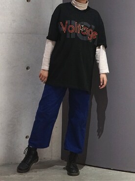 「Bershka（ベルシュカ）のアイテム（T Shirts、ブラック系）」を使った、hihixionさん（レディース）の春コーディネート