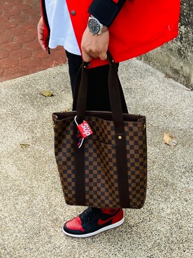 Louis Vuitton ルイヴィトン のトートバッグを使ったメンズ人気ファッションコーディネート ユーザー その他ユーザー 地域 台湾 Wear