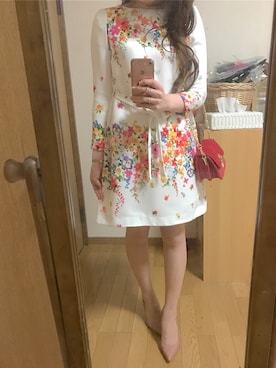 「Chesty（チェスティー）のアイテム（ワンピース/ドレス）」を使った、Yoshie Fujiuさん（レディース・155cm）の春コーディネート