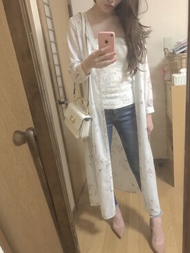 「MERCURYDUO（マーキュリーデュオ）のアイテム（キャミソール）」を使った、Yoshie Fujiuさん（レディース・155cm）の夏コーディネート
