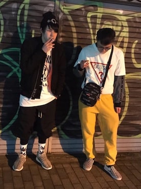 「アイテム（ジャージ）」を使った、贯太さん（メンズ・175cm・20代）の冬コーディネート