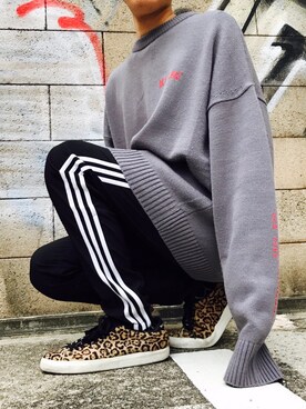 「M.Y.O.B（エム.ワイ.オー.ビー）のアイテム（ニット/セーター）」を使った、贯太さん（メンズ・175cm）の春コーディネート