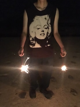 「DRIES VAN NOTEN（ドリスヴァンノッテン）のアイテム（タンクトップ）」を使った、贯太さん（メンズ・175cm）の夏コーディネート