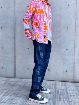 「コムデギャルソンオムプリュス」｜「アイテム（デニムパンツ）」を使った、贯太さん（メンズ・175cm）の夏コーディネート