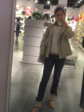 「アイテム（マウンテンパーカー）」を使った、Tuseさん（レディース・160cm）の秋コーディネート