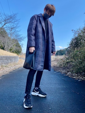 「Adoon plain（アドーンプレーン）のアイテム（ハンドバッグ）」を使った、りゅうへーさん（メンズ・180cm）の冬コーディネート