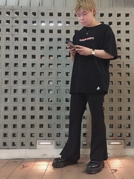 「MARC JACOBS（マークジェイコブス）のアイテム（腕時計）」を使った、Mizukiさん（メンズ・165cm）の夏コーディネート