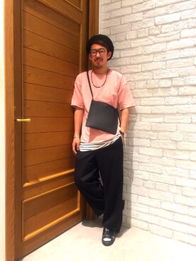 「RAGEBLUE（レイジブルー）のアイテム（ハンチング/ベレー帽）」を使った、だっちょさん（メンズ・174cm）の春コーディネート