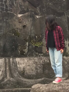 「FRED PERRY（フレッドペリー）のアイテム（テーラードジャケット）」を使った、Yuriさん（レディース・158cm）の秋コーディネート