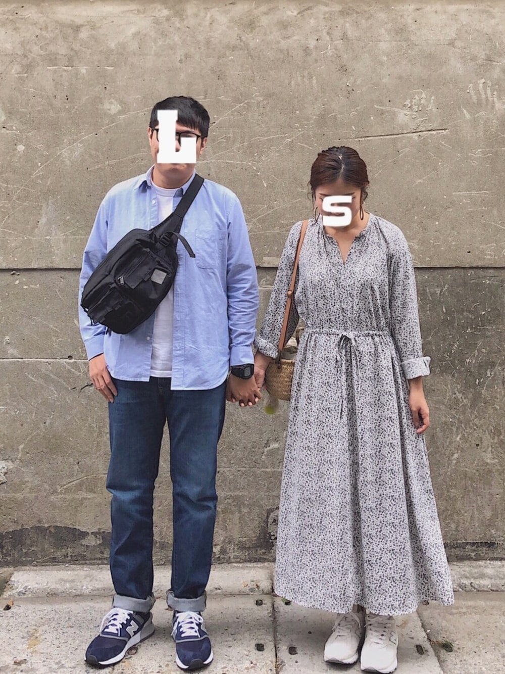 「休日スタイル、今日のコーデ、ootd、GU、New Balance、CASIO、carhartt、niko and ...、UNIQLO、花柄スカート」｜「UNIQLOのレギュラーフィットジーンズ（デニムパンツ、ブルー系）」を使った、Luke&Stopnessさん（レディース・161cm）の春コーディネートの1枚目の写真