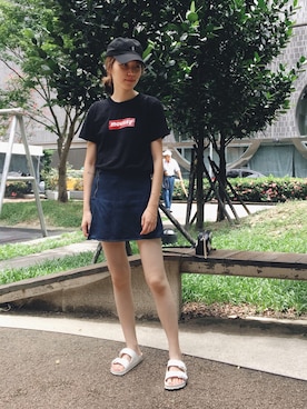「VANQUISH（ヴァンキッシュ）のアイテム（帽子）」を使った、𓇬ℍ𝕒𝕟𝕒𓇬さん（レディース・169cm）の夏コーディネート