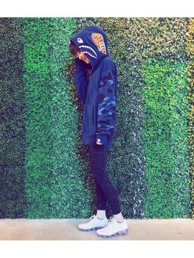 「A BATHING APE（アベイシングエイプ）のアイテム（ジャケット/アウター）」を使った、𓇬ℍ𝕒𝕟𝕒𓇬さん（レディース・169cm）の春コーディネート