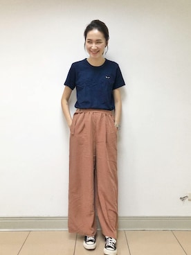 「NOMBRE IMPAIR（ノンブルアンペール）のアイテム（チノパンツ）」を使った、𓇬ℍ𝕒𝕟𝕒𓇬さん（レディース・170cm）の秋コーディネート