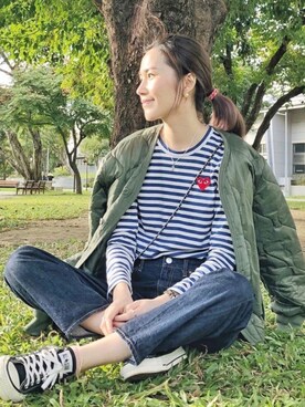 「アイラブCONVERSE」｜𓇬ℍ𝕒𝕟𝕒𓇬さん（レディース・170cm）の秋コーディネート