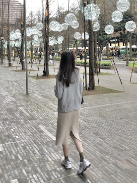 「アイテム（ソックス/靴下、グリーン系）」を使った、𓇬ℍ𝕒𝕟𝕒𓇬さん（レディース・170cm）の冬コーディネート