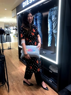 「モダン」｜「アイテム（ワンピース/ドレス）」を使った、minaさん（レディース・177cm）の夏コーディネート