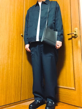 「LAKOLE（ラコレ）のアイテム（ブルゾン）」を使った、kekeさん（メンズ・174cm）の冬コーディネート