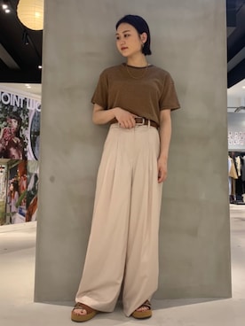 「JOINT WORKS（ジョイントワークス）のアイテム（トップス）」を使った、mizukiさん（レディース・155cm）の春コーディネート