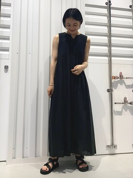 「JOINT WORKS（ジョイントワークス）のアイテム（ワンピース/ドレス）」を使った、mizukiさん（レディース・155cm）の夏コーディネート